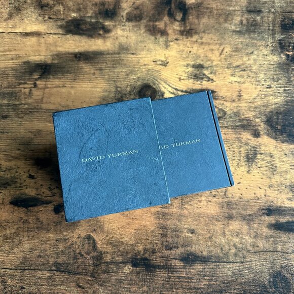 David Yurman Empty Black Leather Necklace Pendant Box w/ Case & Drawer - Picture 9 of 10